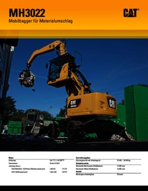 Graafmachines in overslaguitvoering Caterpillar MH3022