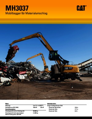 Mobiele graafmachines Caterpillar MH 3037