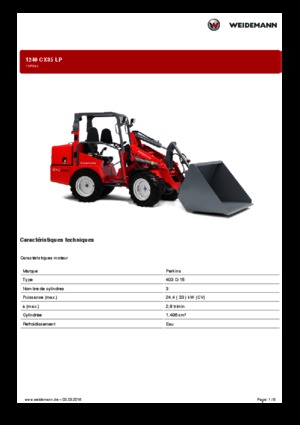 Compacte wielladers Weidemann 1240 CX LP