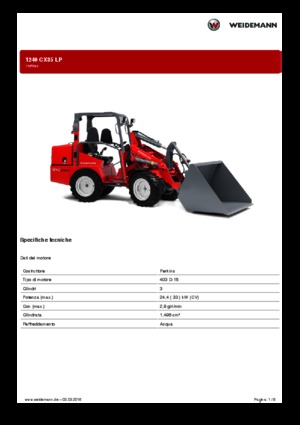 Compacte wielladers Weidemann 1240 CX LP