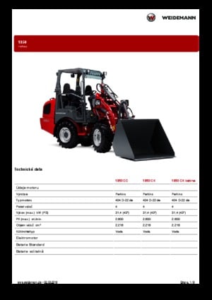 Compacte wielladers Weidemann 1350 CC