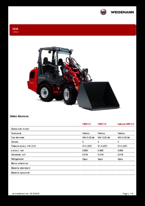 Compacte wielladers Weidemann 1350 CC