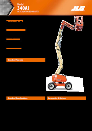 Knikarmhoogwerkers op wielen JLG 340AJ
