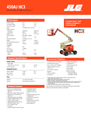 Knikarmhoogwerkers op wielen JLG 450AJ HC3