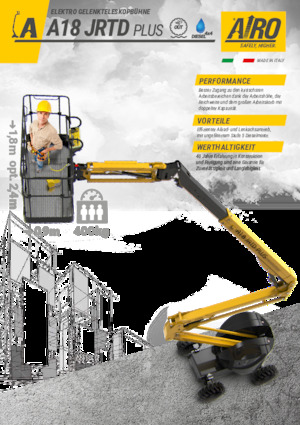 Knikarmhoogwerkers op wielen AIRO A18 JRTD PLUS