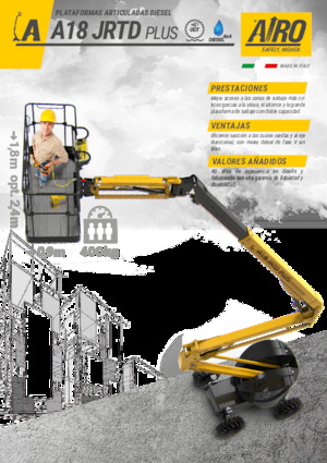 Knikarmhoogwerkers op wielen AIRO A18 JRTD PLUS
