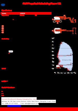 Knikarmhoogwerkers op wielen Sinoboom GTZZ15J