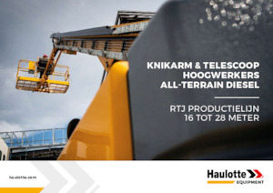 Knikarmhoogwerkers op wielen Haulotte HA16 RTJ