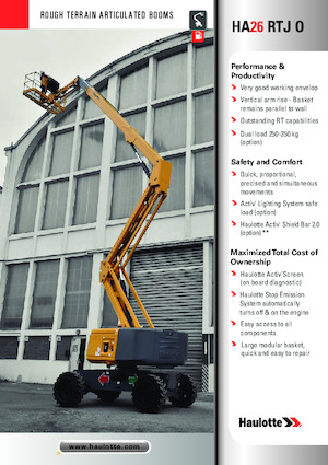 Knikarmhoogwerkers op wielen Haulotte HA26 RTJ O