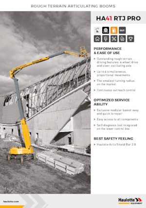 Knikarmhoogwerkers op wielen Haulotte HA41 RTJ PRO