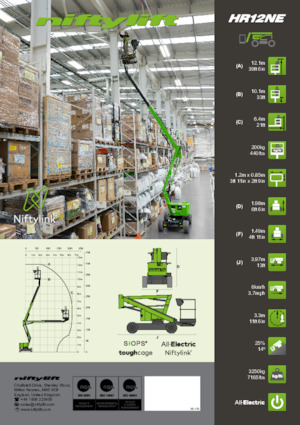 Knikarmhoogwerkers op wielen Niftylift HR12NE