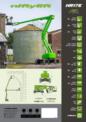 Knikarmhoogwerkers op wielen Niftylift HR17E