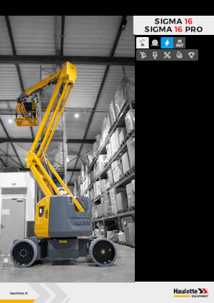 Knikarmhoogwerkers op wielen Haulotte Sigma 16