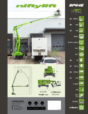 Knikarmhoogwerkers op wielen Niftylift SP64E