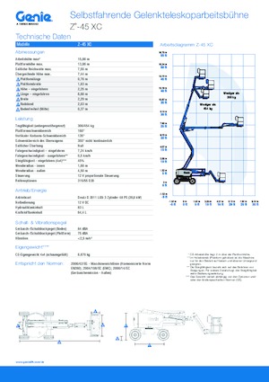 Knikarmhoogwerkers op wielen Genie Z™-45 XC