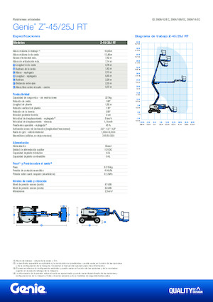 Knikarmhoogwerkers op wielen Genie Z-45/25J RT