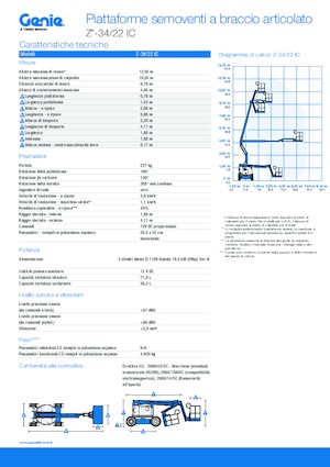 Knikarmhoogwerkers op wielen Genie Z-34/22 IC