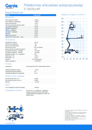 Knikarmhoogwerkers op wielen Genie Z-45/25J RT