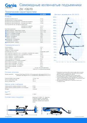 Knikarmhoogwerkers op wielen Genie ZX-135/70