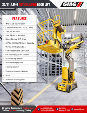 Knikarmhoogwerkers op wielen GMG 32/21 ARJ-E 