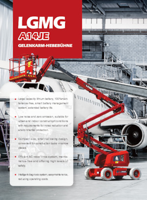 Knikarmhoogwerkers op wielen LGMG  A14JE