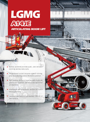 Knikarmhoogwerkers op wielen LGMG  A14JE