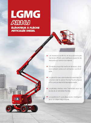 Knikarmhoogwerkers op wielen LGMG  AR16J