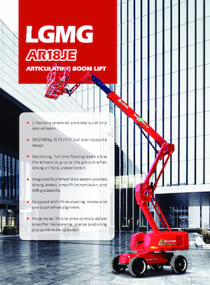 Knikarmhoogwerkers op wielen LGMG  AR18JE