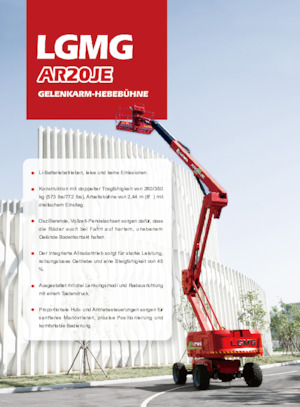 Knikarmhoogwerkers op wielen LGMG  AR20JE