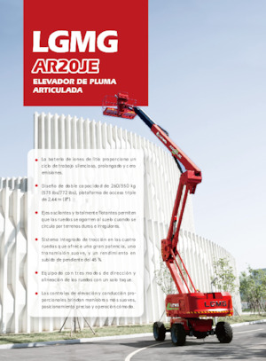 Knikarmhoogwerkers op wielen LGMG  AR20JE