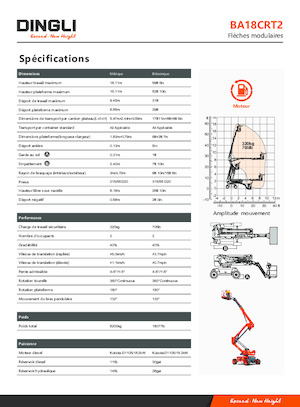 Knikarmhoogwerkers op wielen Dingli BA18CRT2