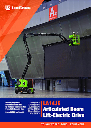 Knikarmhoogwerkers op wielen Liugong LA14JE