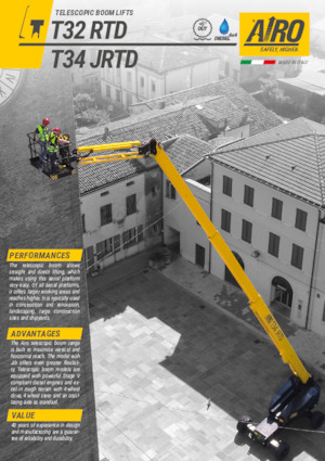 Telescoophoogwerkers op wielen AIRO T32 RTD