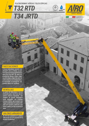 Telescoophoogwerkers op wielen AIRO T32 RTD