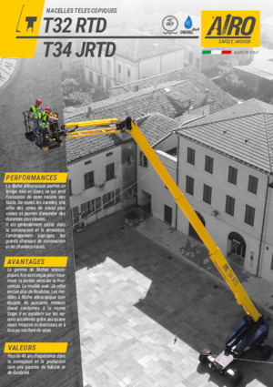 Telescoophoogwerkers op wielen AIRO T32 RTD