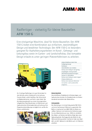 Verrijdbare asfalteermachine Ammann AFW 150 G