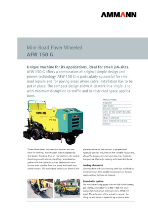 Verrijdbare asfalteermachine Ammann AFW 150 G