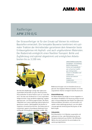 Verrijdbare asfalteermachine Ammann AFW 270 E/G