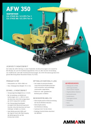 Verrijdbare asfalteermachine Ammann AFW 350 E/G