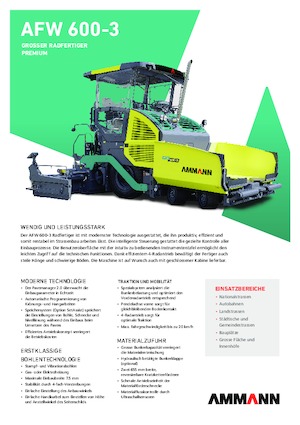 Verrijdbare asfalteermachine Ammann AFW 600-3