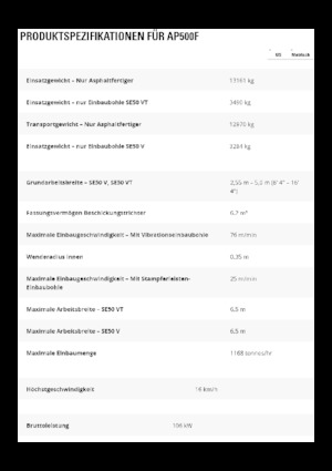 Verrijdbare asfalteermachine Caterpillar AP500F