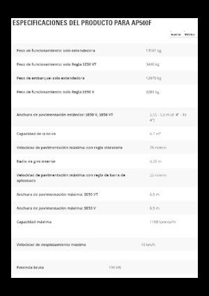Verrijdbare asfalteermachine Caterpillar AP500F