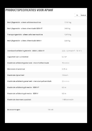 Verrijdbare asfalteermachine Caterpillar AP500F
