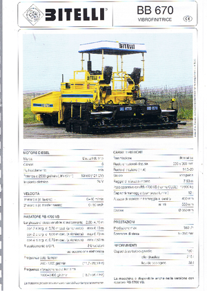 Verrijdbare asfalteermachine Bitelli BB 670 RB 4700 VB