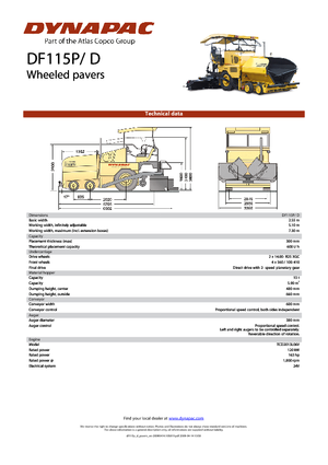 Verrijdbare asfalteermachine Dynapac DF 115 P/D