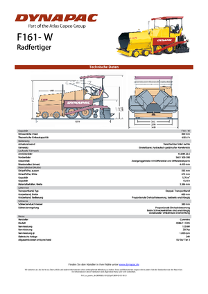 Verrijdbare asfalteermachine Dynapac F 161 W