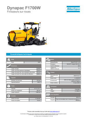 Verrijdbare asfalteermachine Dynapac F 1700 W
