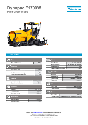 Verrijdbare asfalteermachine Dynapac F 1700 W