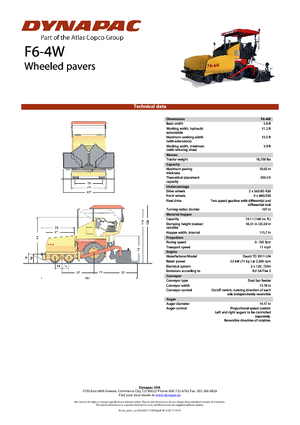 Verrijdbare asfalteermachine Dynapac F 6-4 W