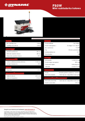 Verrijdbare asfalteermachine Dynapac F80W